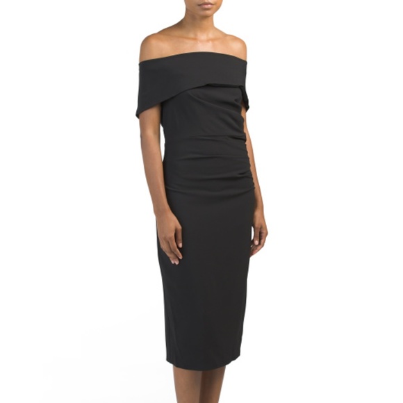 off shoulder straight dress